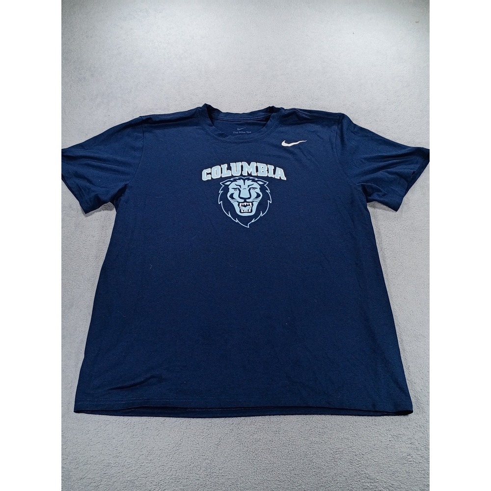 Nike Mens Columbia Lions Dri-FIT Shirt Navy XL Performance Tee